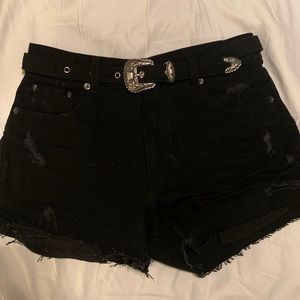 Black denim shorts - The Kooples